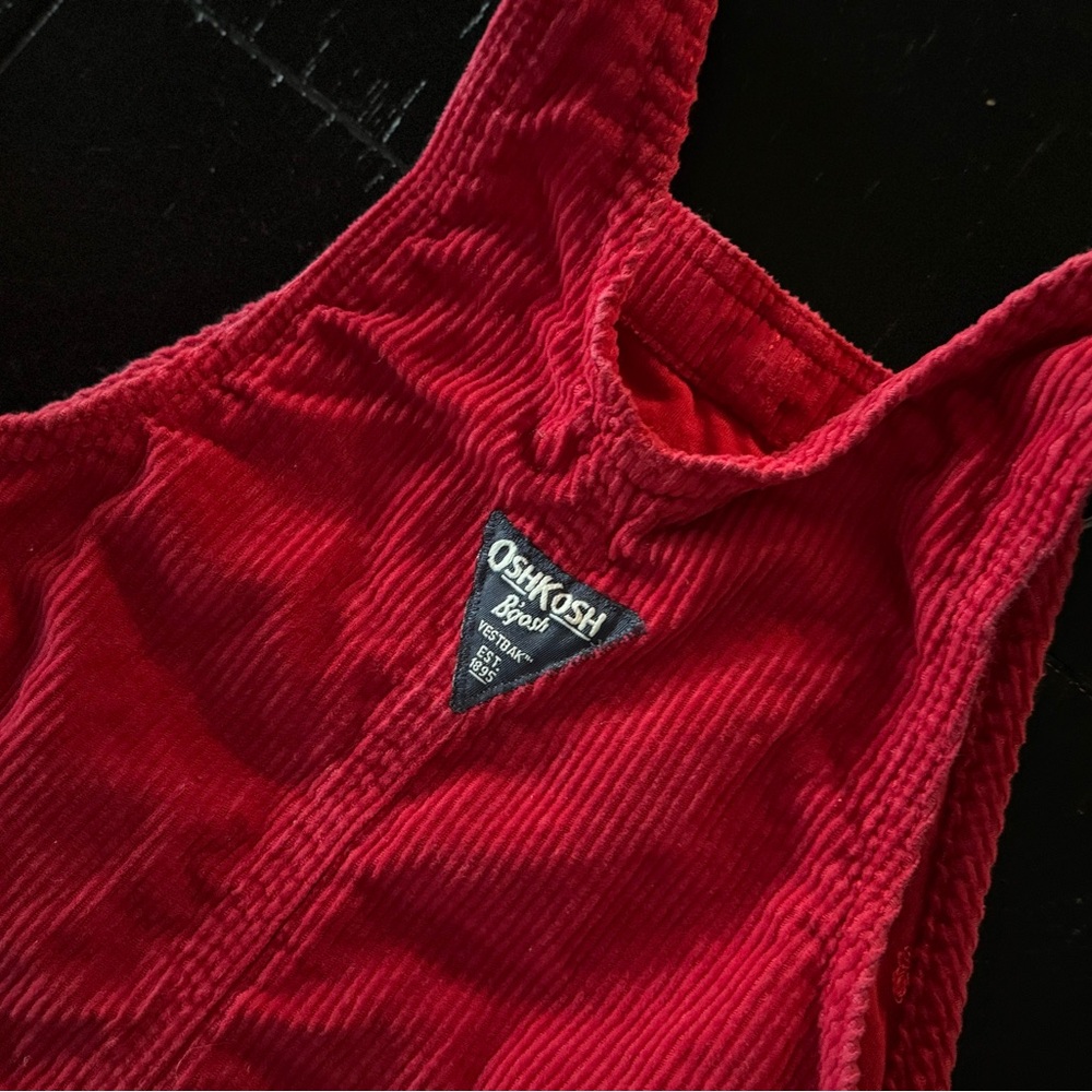 3T OshKosh B'gosh Red Overalls Dennis the Menace or Chucky Costume - Picture 8 of 10